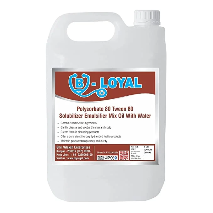 Polysorbate 80 Tween 80 Solubilizer Emulsifier Mix Oil with Water